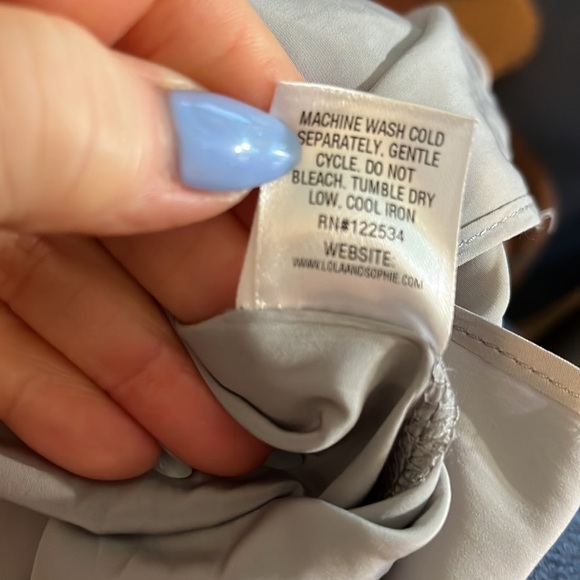 Lola & Sophie Sleeveless Top Safari Tank Zipper Pockets Size XS Gray - Picture 8 of 8